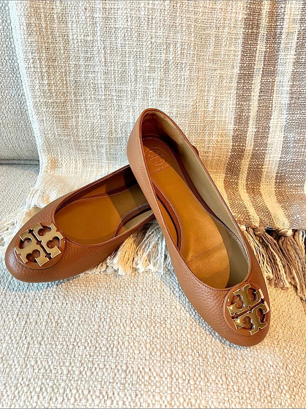 Tory Burch pebbled leather ballet Flats. Size US 7